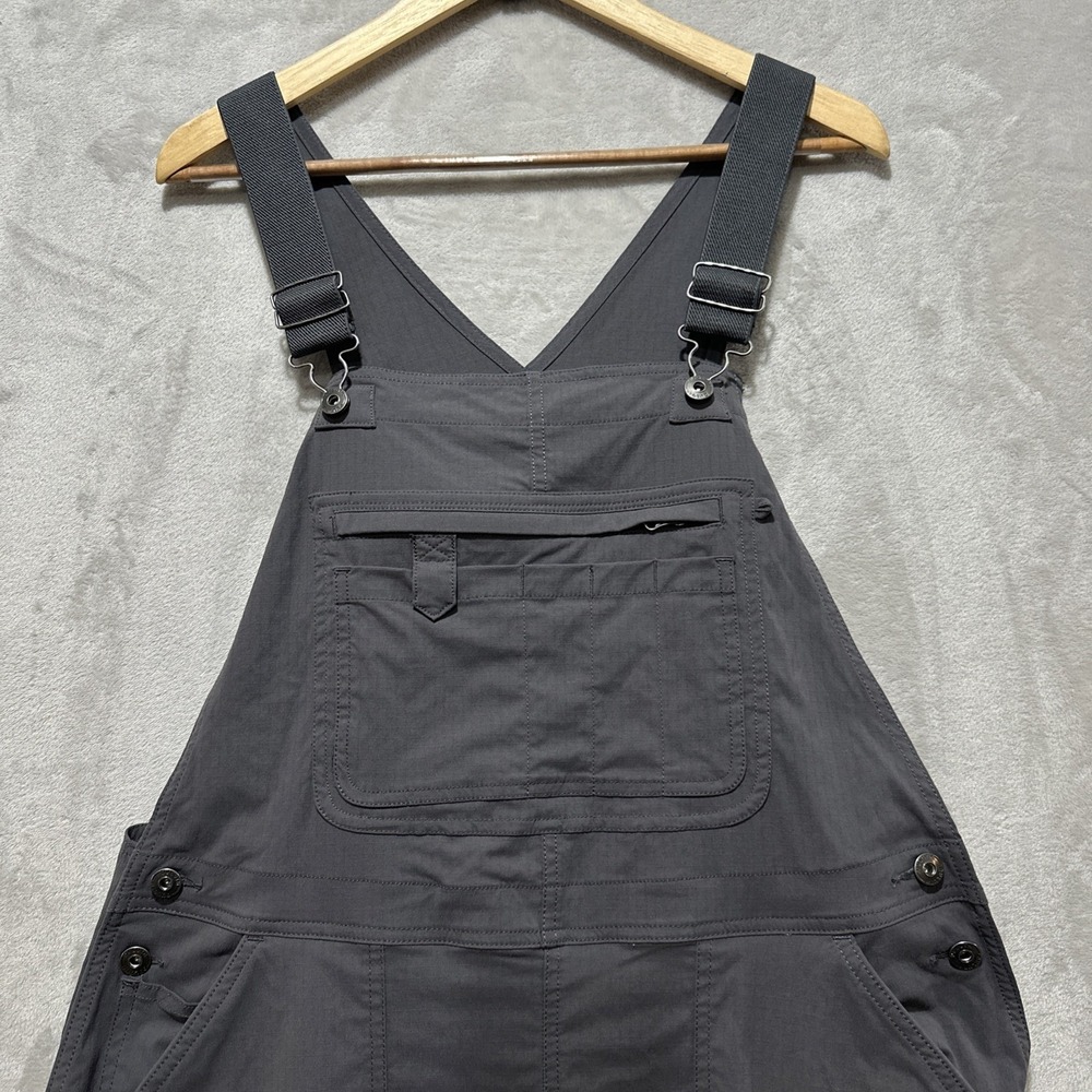 Duluth Trading Co. Women's Heirloom Gardening Short Overalls Size Large Gray - Picture 5 of 8